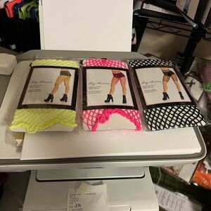 Leg Avenue Men's Fishnet Underwear - Vibrant Yellow, Bold Pink, Classic Black